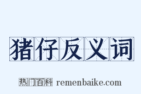 猪仔反义词是什么意思的图片